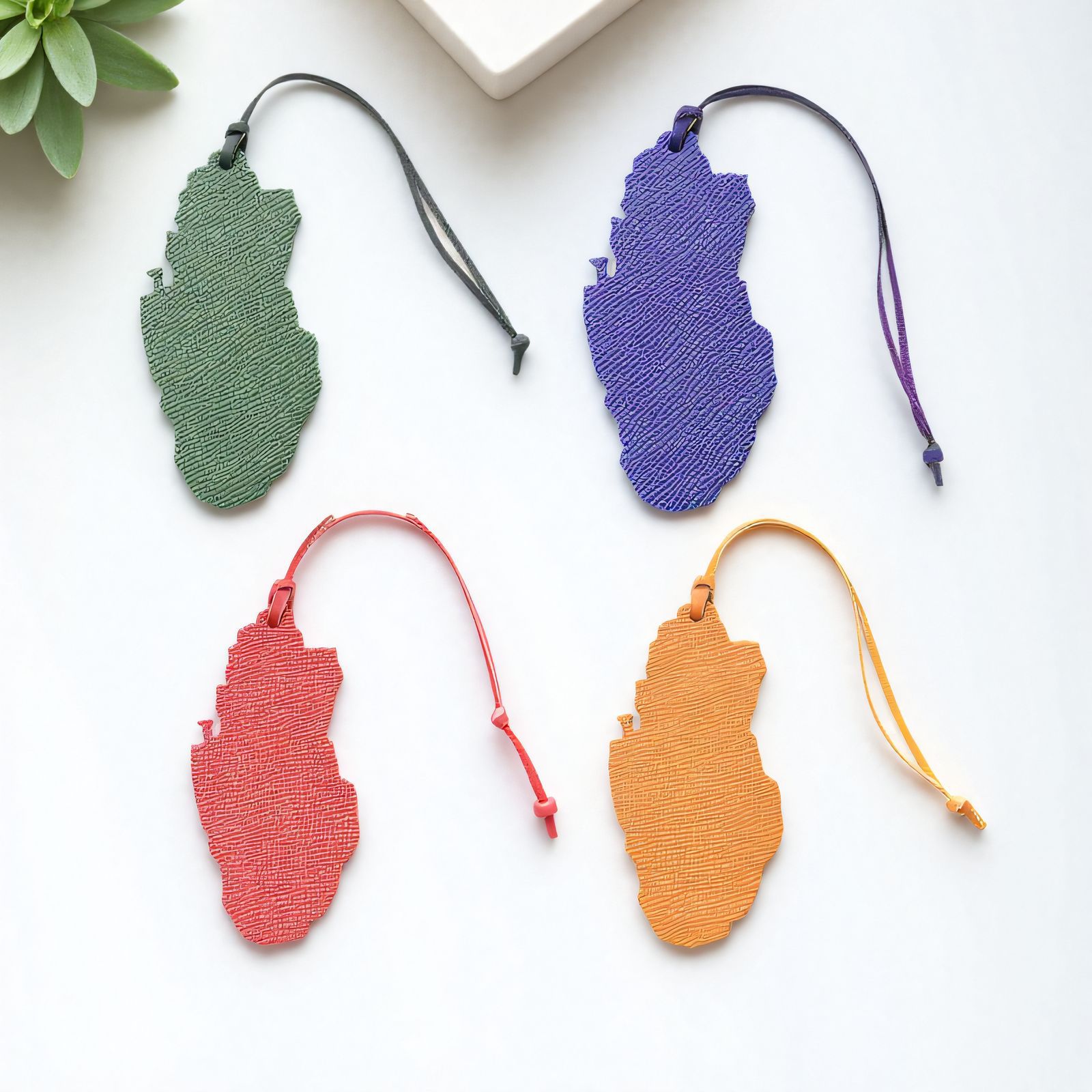 Women Bags In Qatar - 1pc Qatar Map Shaped PU Leather