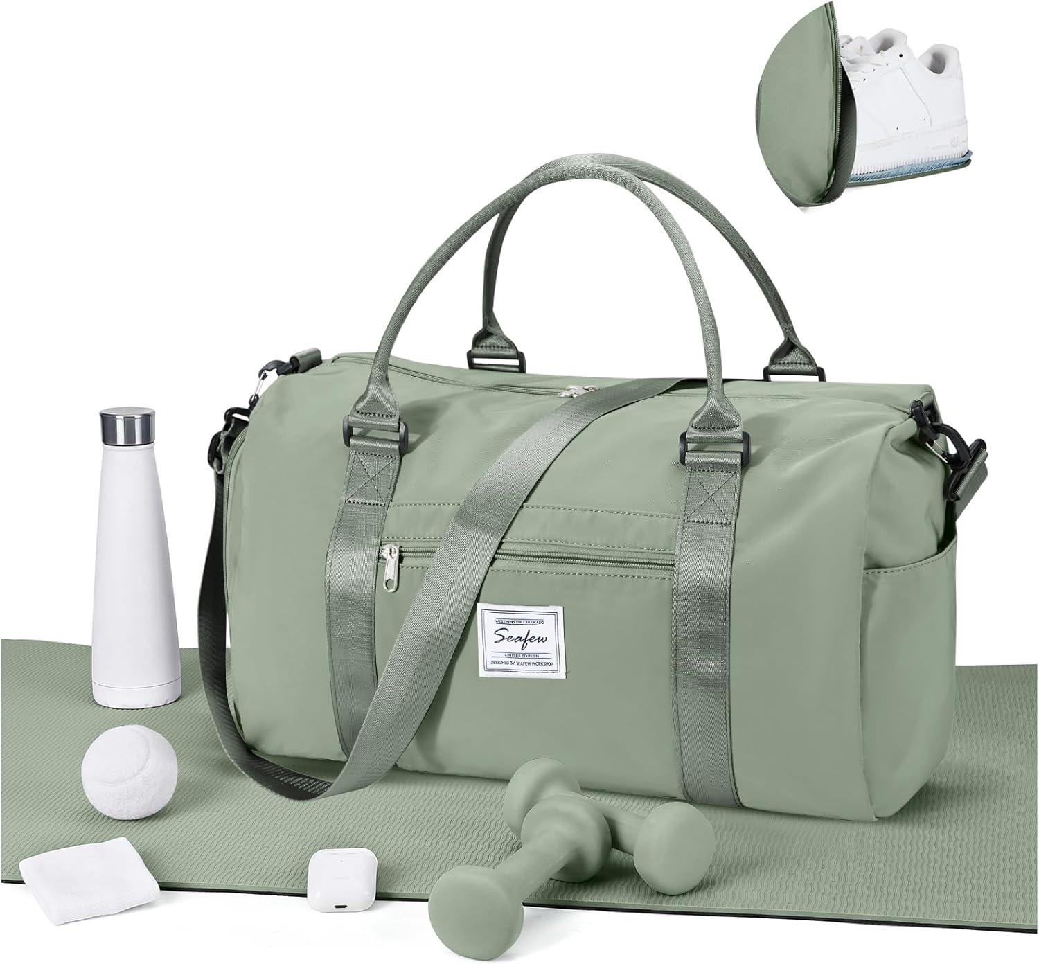 Women Bags Grey - Gym Bags for Women Men with