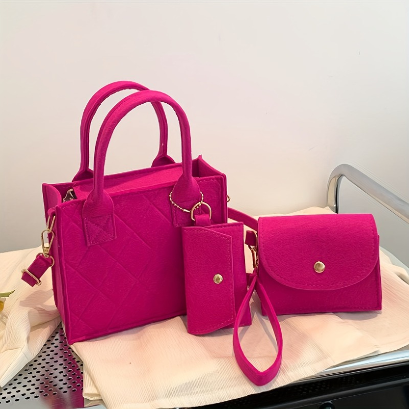 Women Bags On Sale Clearance - 3pcs/set Embossed Women's Handbag Stylish Crossbody