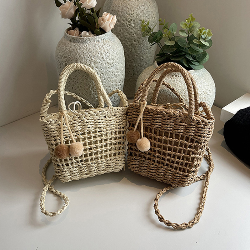 Basket Bag Wicker - Casual Rattan Women Handbags Wicker Woven