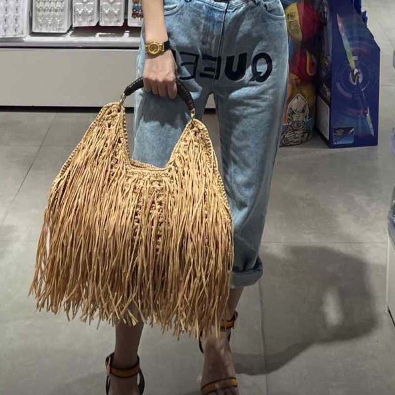 Bohemian Tassel Straw Handbag  - Basket Bag Wicker incelemesi ve fiyatı