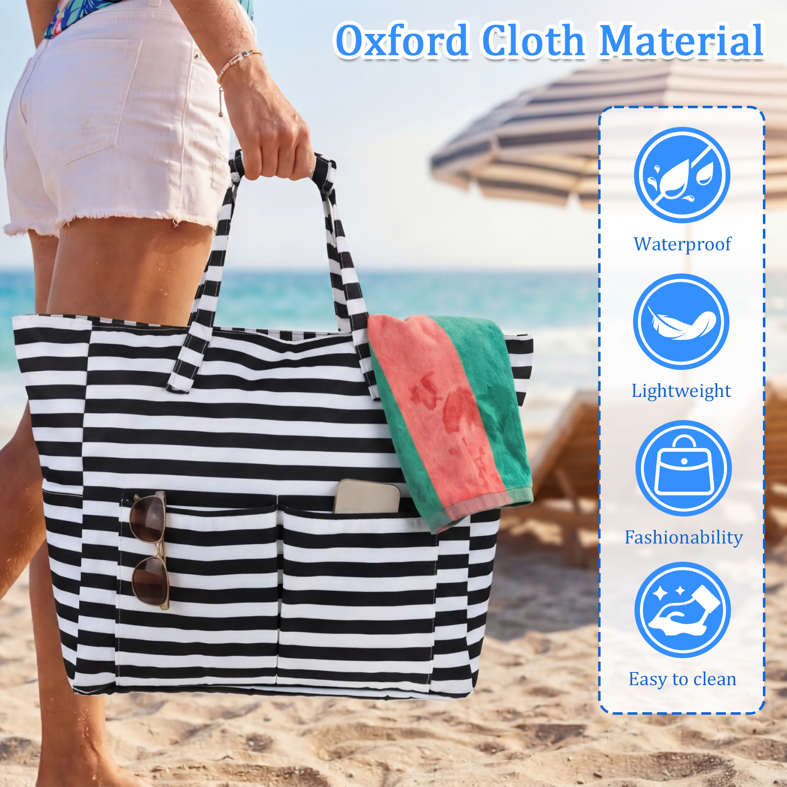 Waterproof Beach Tote Bag Wome - Shopper Tote Canvas incelemesi ve fiyatı