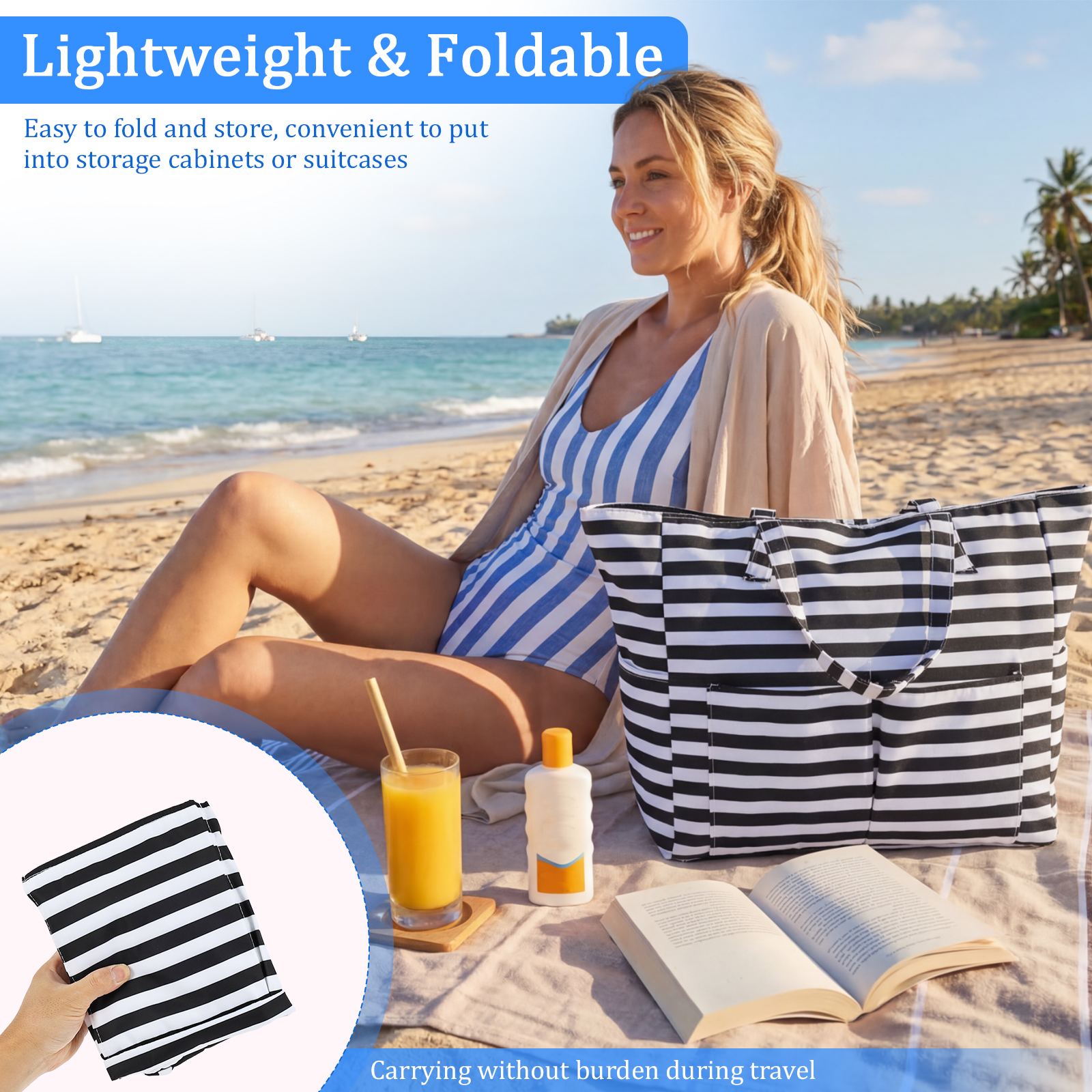 Waterproof Beach Tote Bag Wome - Shopper Tote Canvas incelemesi ve fiyatı
