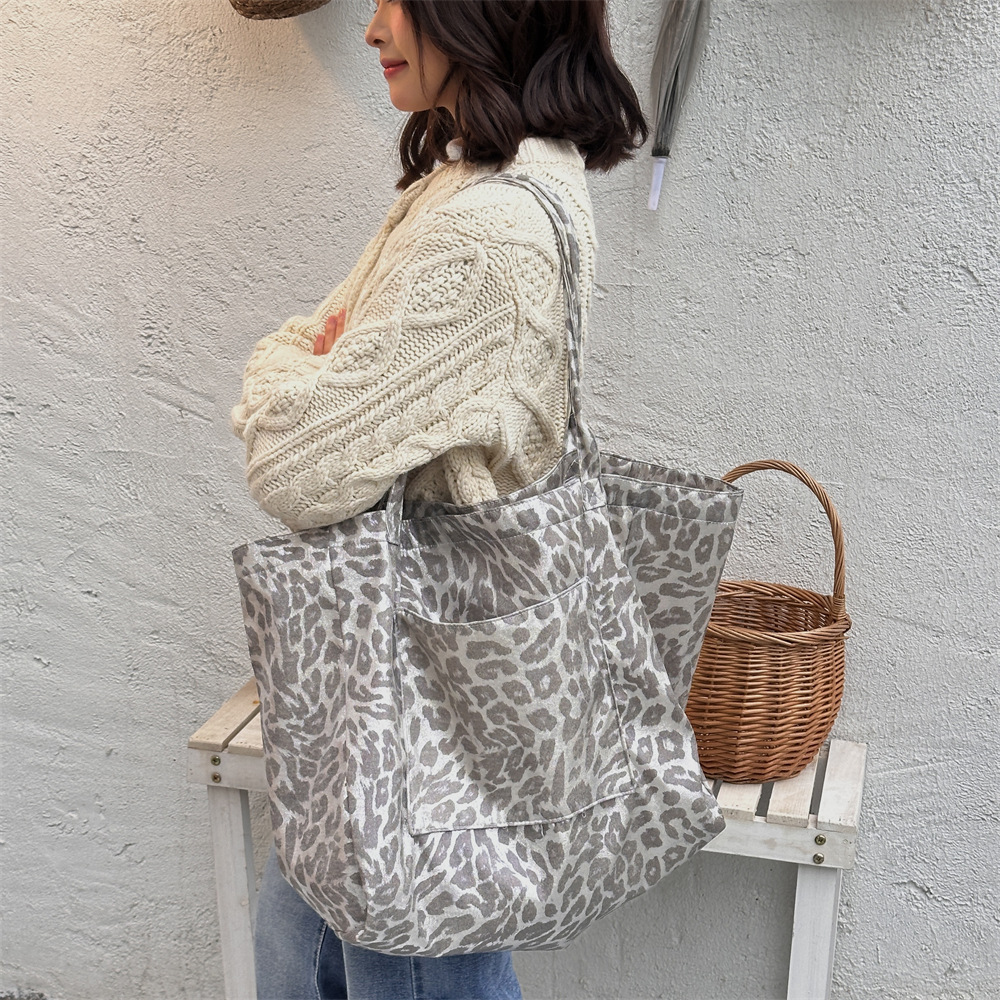 Silver Grey Casual Leopard Pri - Women Bags Grey incelemesi ve fiyatı