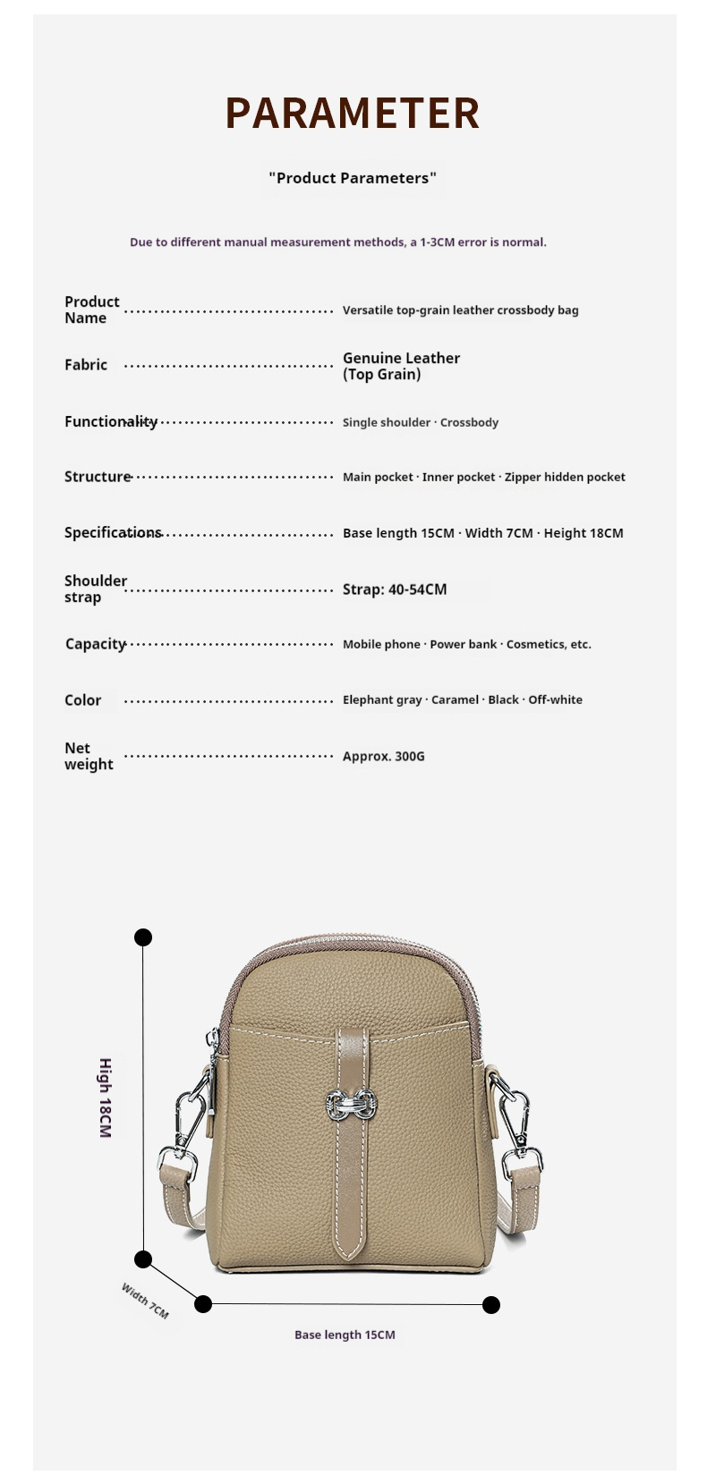 Сумка Женская, Phone Bag, Genu - Women Bags Grey incelemesi ve fiyatı