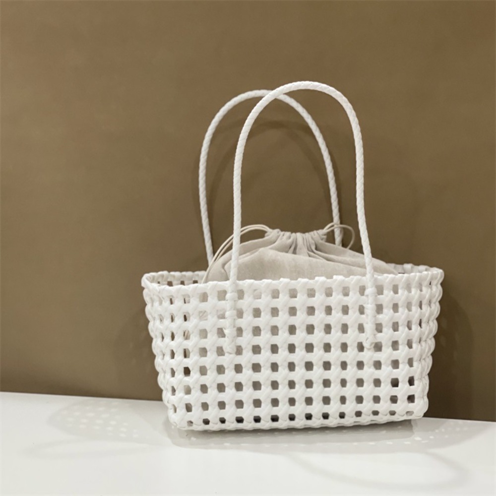 Plastic Hollow Weave Bag Large - Basket Bag Wicker incelemesi ve fiyatı