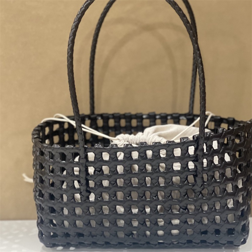 Plastic Hollow Weave Bag Large - Basket Bag Wicker incelemesi ve fiyatı