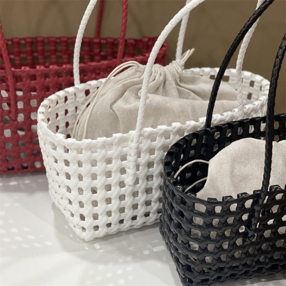 Plastic Hollow Weave Bag Large - Basket Bag Wicker incelemesi ve fiyatı