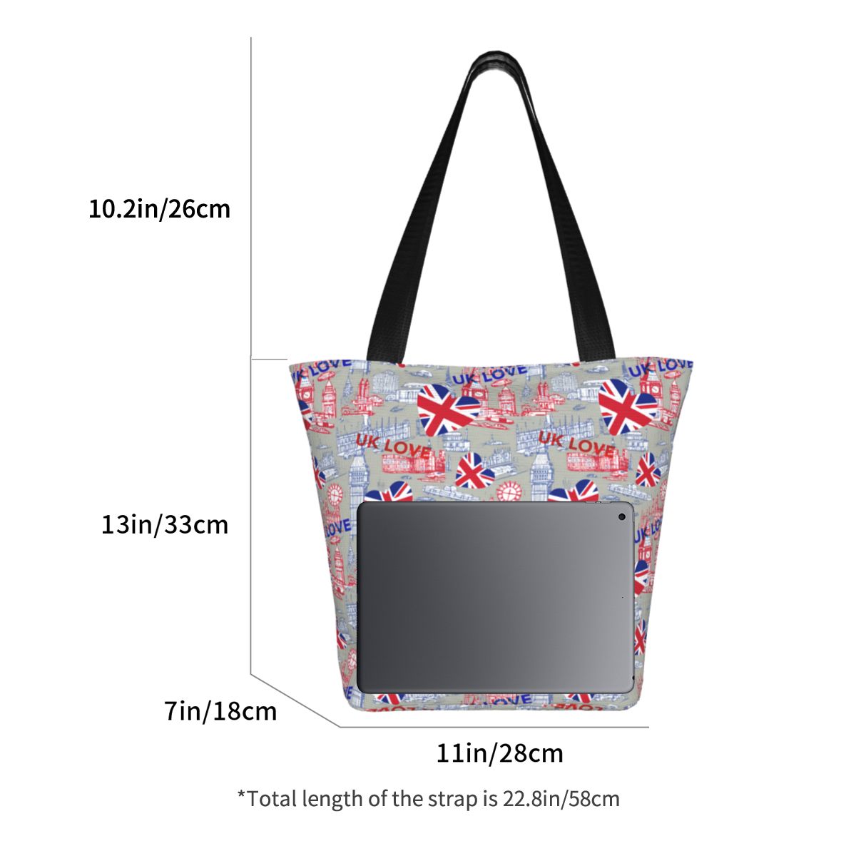 Custom Flag Of The UK Love Gro - Women Bags In Uk incelemesi ve fiyatı