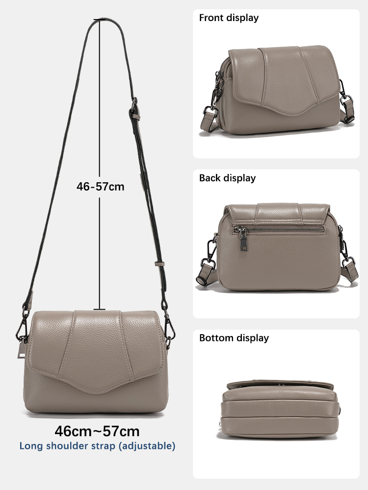 Zency Genuine Cowhide Leather  - Women Bags Grey incelemesi ve fiyatı