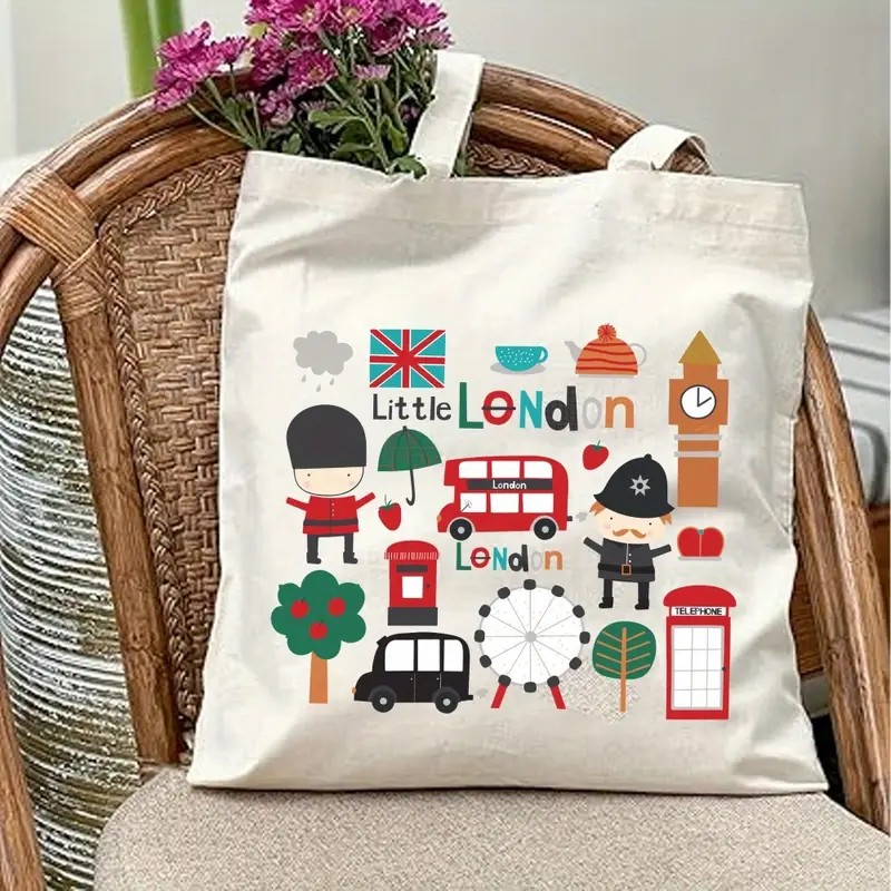 London UK Graphic Canvas Tote  - Women Bags In Uk incelemesi ve fiyatı