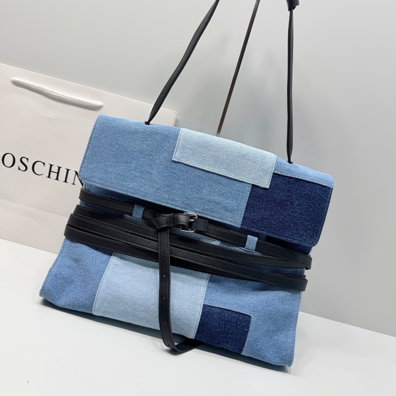 Color Block Denim Handbag Cros - Women Bags Purses incelemesi ve fiyatı