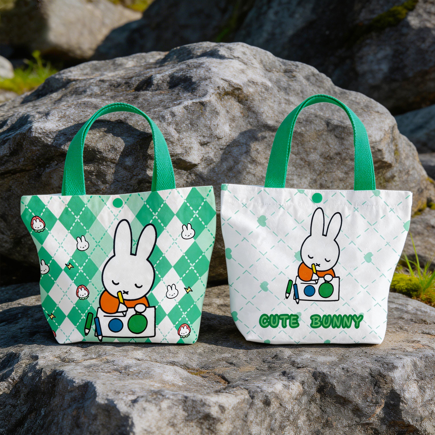 Creative Cartoon Miffy Rabbit  - Shopper Tote Canvas incelemesi ve fiyatı