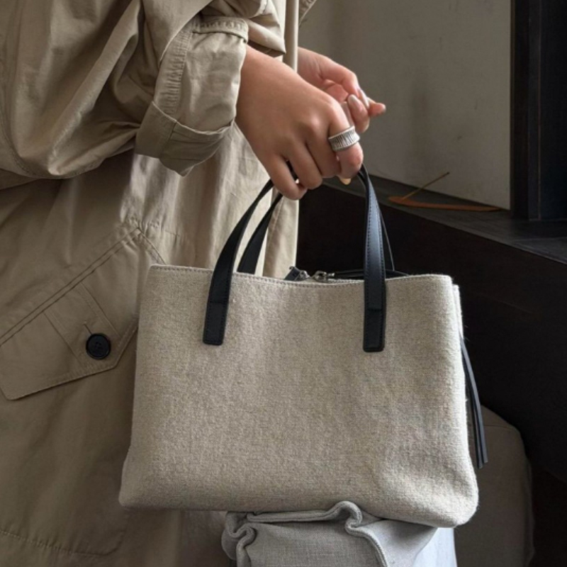 Suede Canvas Color-block Tote  - Shopper Tote Canvas incelemesi ve fiyatı