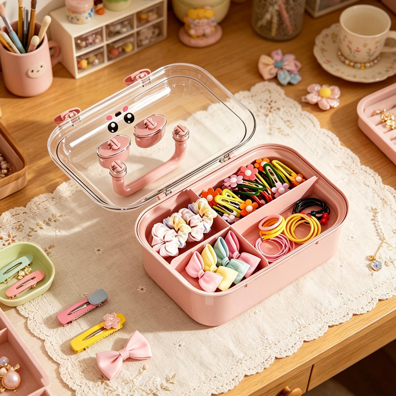 Box Hair Clip Storage Box Orga - Women Vanity Bags incelemesi ve fiyatı