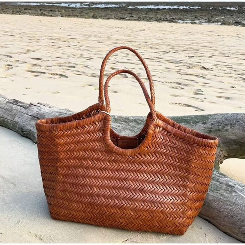 French Leather Woven Bag Fashi - Basket Bag Wicker incelemesi ve fiyatı
