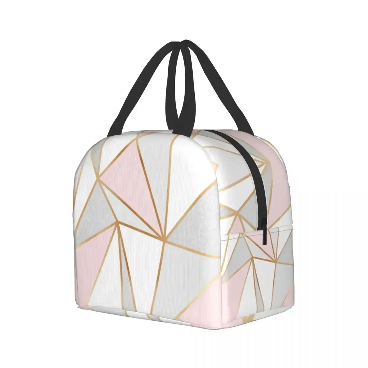 Pink Grey Gold Geometric Abstr - Women Bags Grey incelemesi ve fiyatı