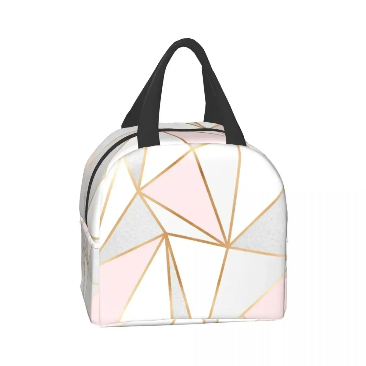 Pink Grey Gold Geometric Abstr - Women Bags Grey incelemesi ve fiyatı