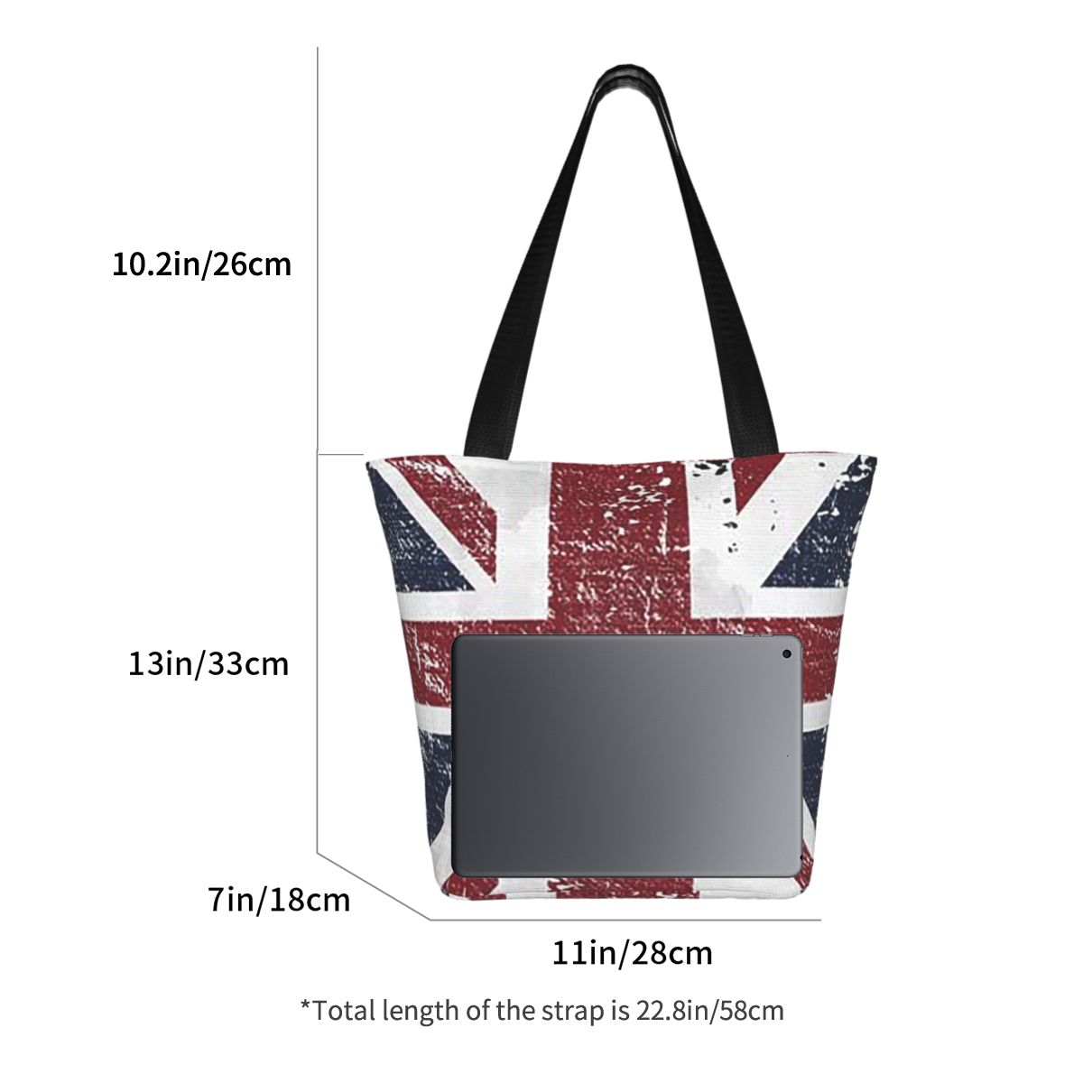 Distressed British Flag Black  - Women Bags In Uk incelemesi ve fiyatı