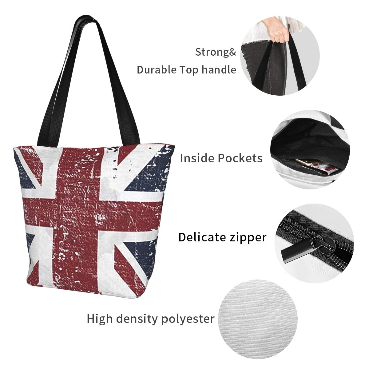 Distressed British Flag Black  - Women Bags In Uk incelemesi ve fiyatı