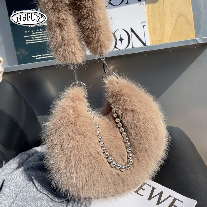 Women's Faux Fox Fur Handbag S - Women Bags Max incelemesi ve fiyatı