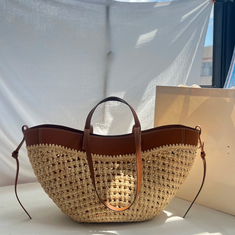 Women Straw 2in1 Woven Bag Fas - Basket Bag Wicker incelemesi ve fiyatı