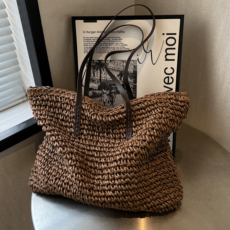 Straw Woven Tote Bags Casual L - Women Bags Offers incelemesi ve fiyatı
