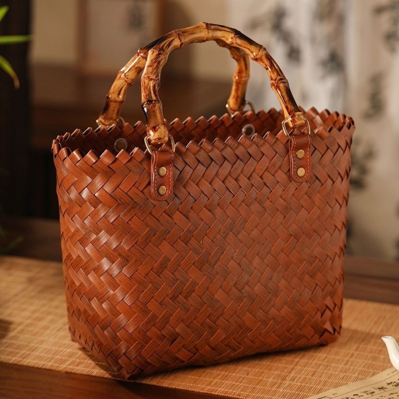 Pure handmade handbag commuter - Basket Bag Wicker incelemesi ve fiyatı