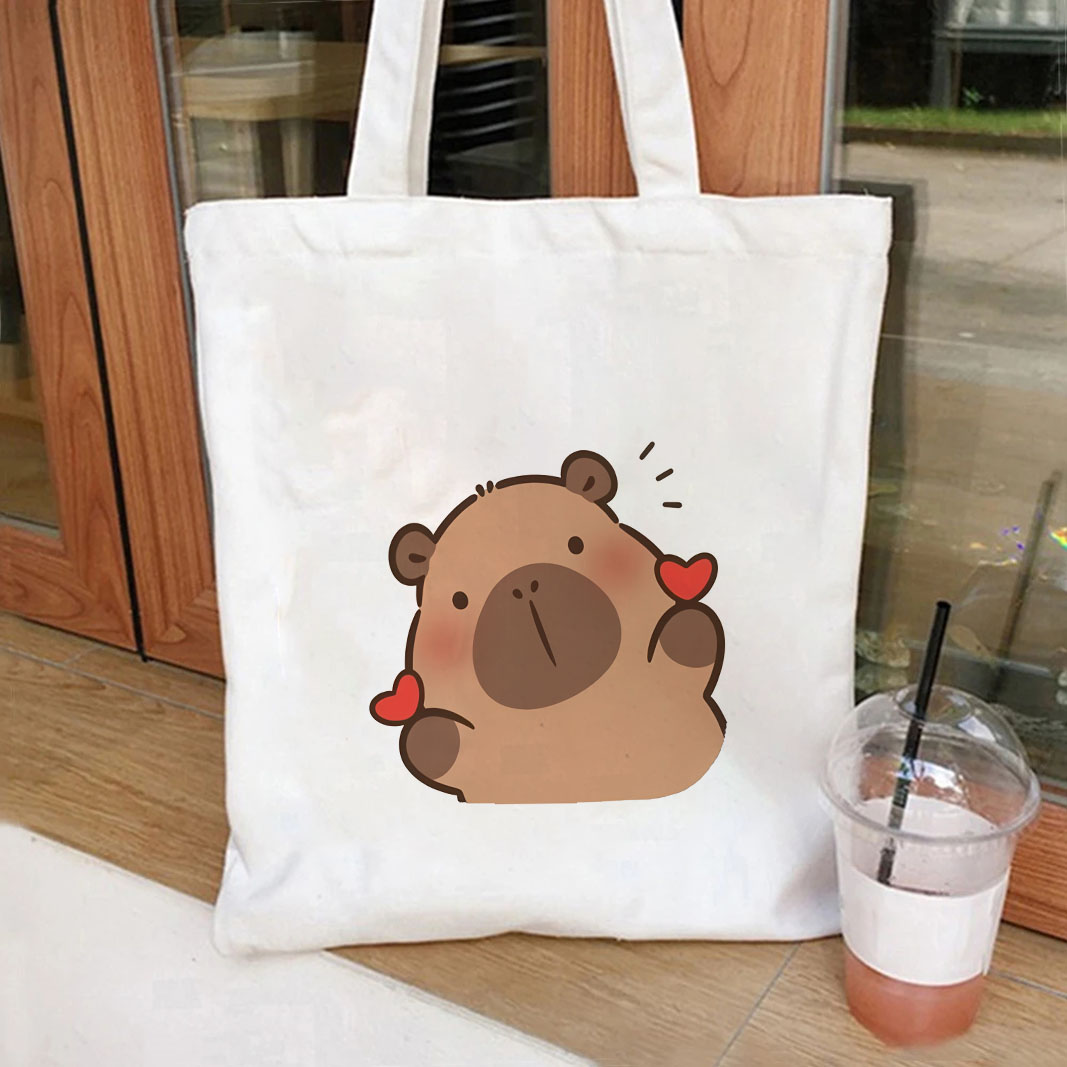 1pc Japanese Style capybara Pr - Shopper Tote Canvas incelemesi ve fiyatı
