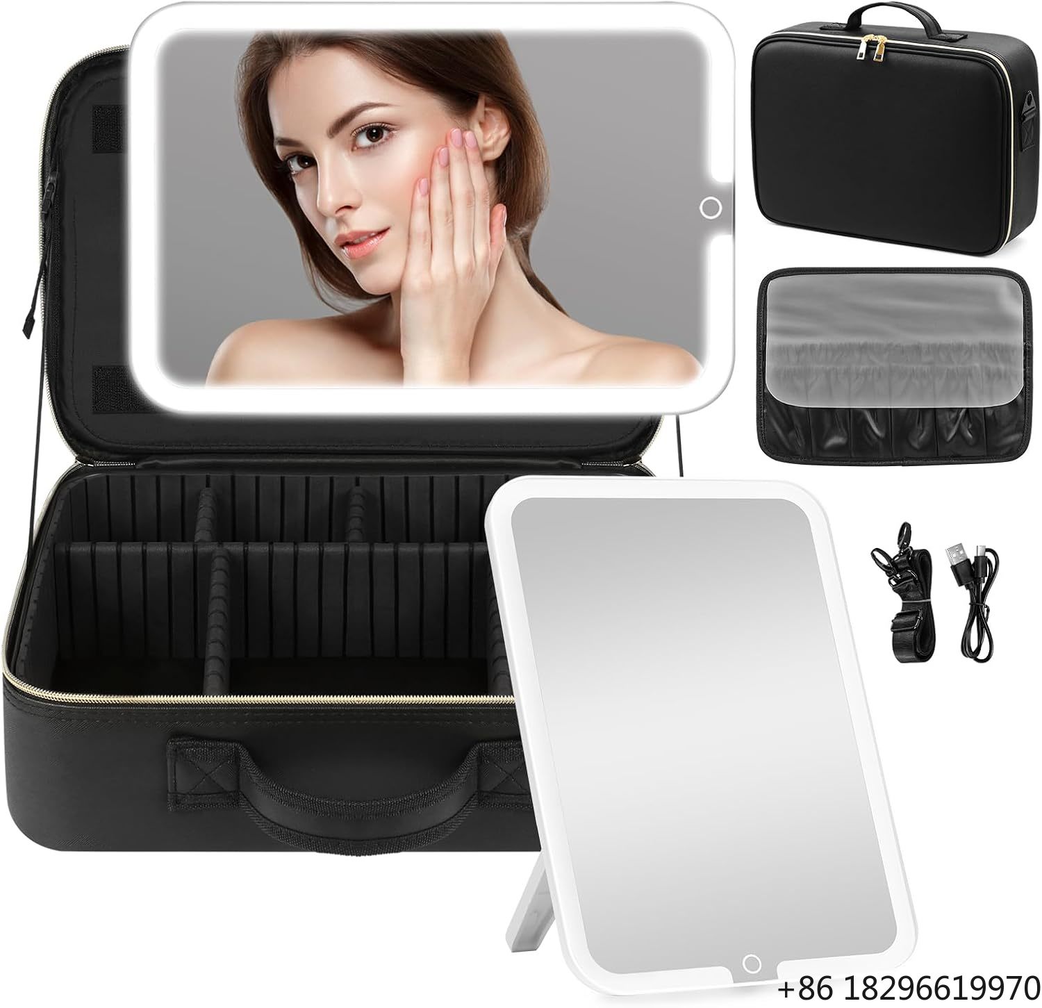 Portable Travel Makeup Bag Wit - Women Vanity Bags incelemesi ve fiyatı