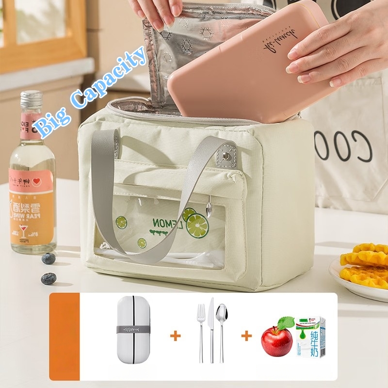 Oxford Cloth Lunch Bag Beige/P - Women Bags Grey incelemesi ve fiyatı