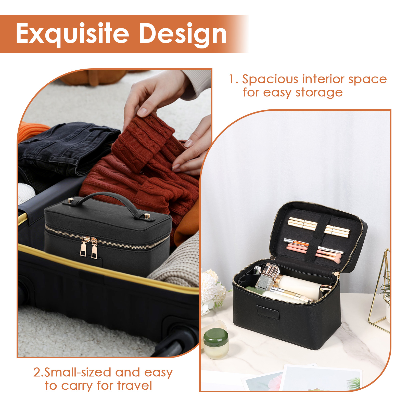 PU leather Cosmetic Bag Women  - Women Vanity Bags incelemesi ve fiyatı