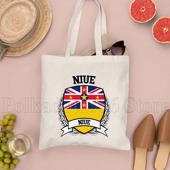 Niue Flag Map Love Heart Niuea - Shopper Tote Canvas incelemesi ve fiyatı
