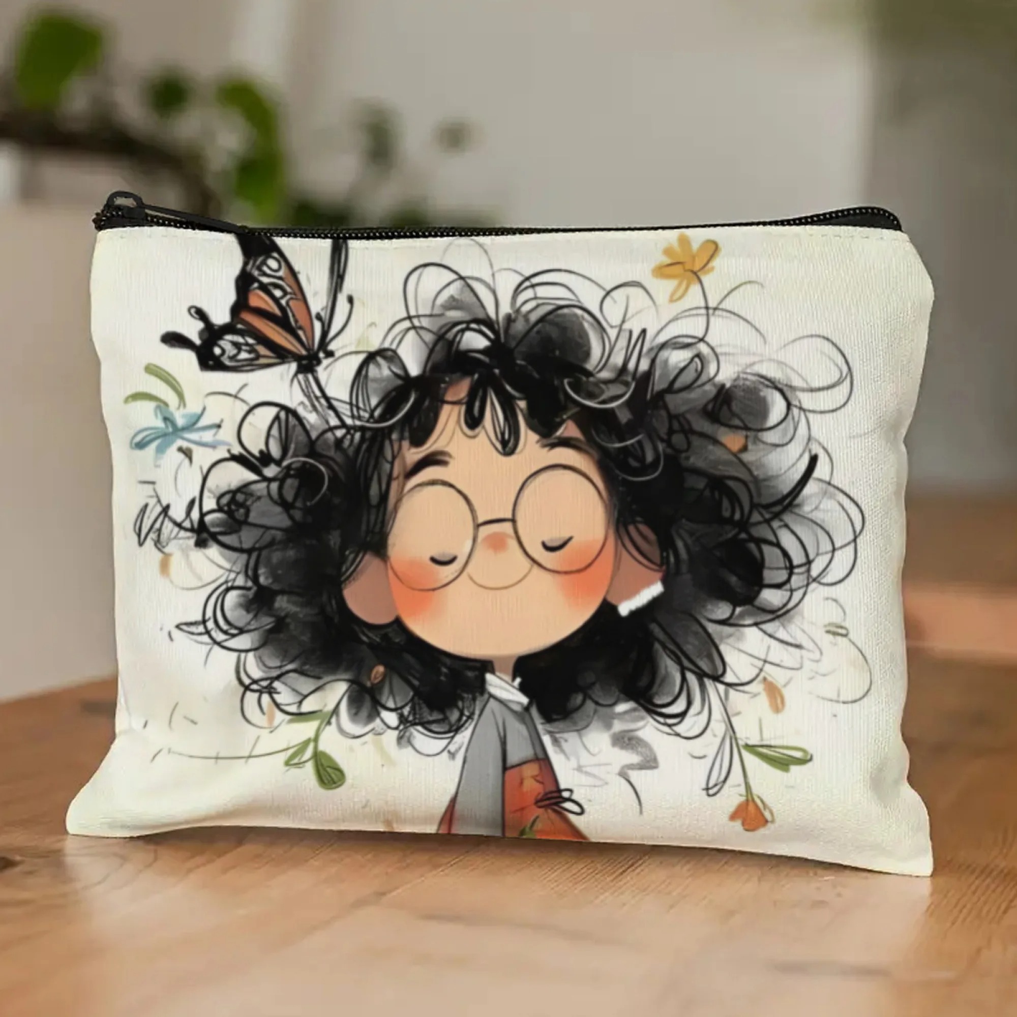 Cartoon Girl Makeup Bag Zipper - Women Bags Purses incelemesi ve fiyatı