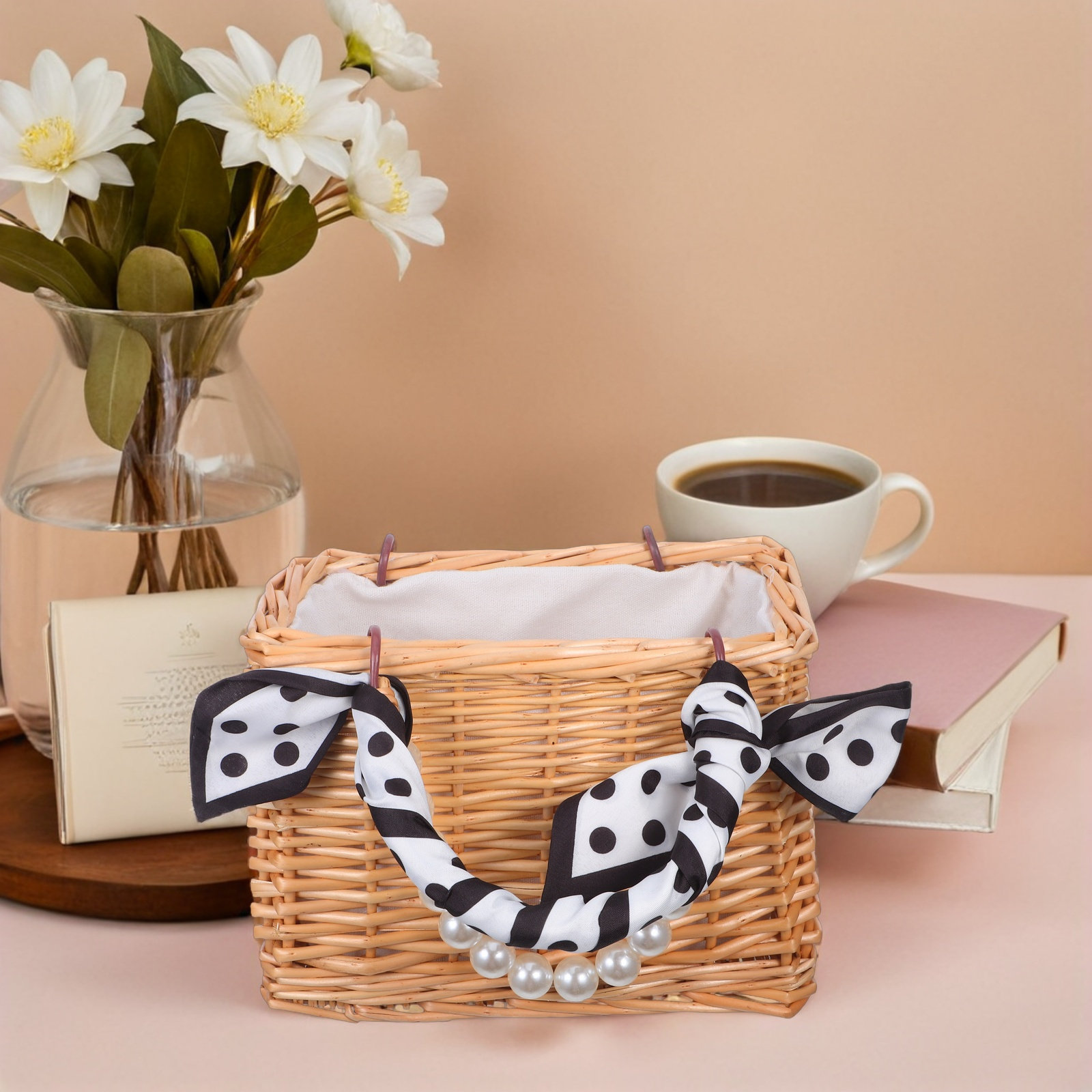 Decorative Handwoven Rattan Fl - Basket Bag Wicker incelemesi ve fiyatı