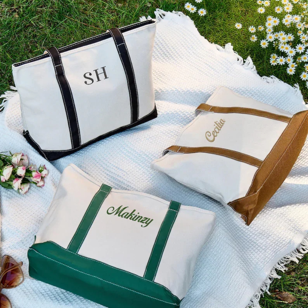 Embroidered Name Tote Bag, Fas - Shopper Tote Canvas incelemesi ve fiyatı