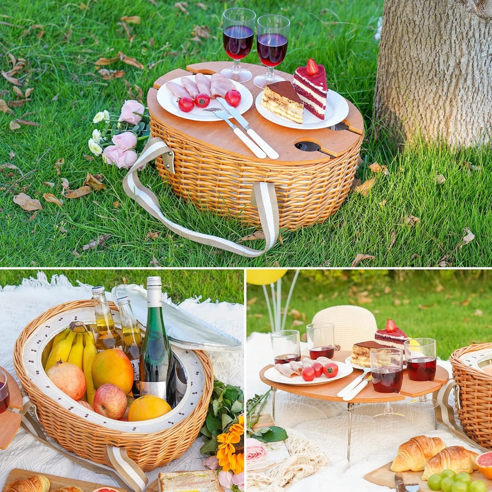 stboo picnic basket for 4, ins - Basket Bag Wicker incelemesi ve fiyatı