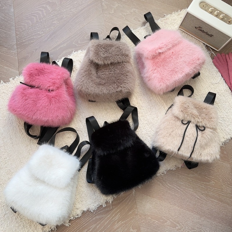 Women Faux Fox Fur Backpack So - Women Bags Max incelemesi ve fiyatı