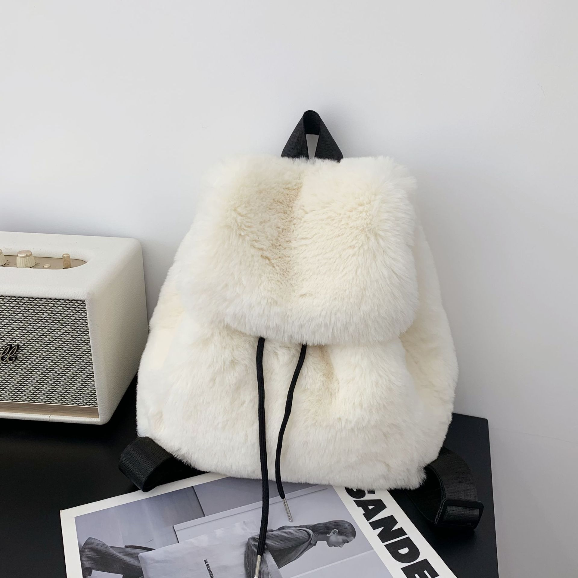 Women Faux Fox Fur Backpack So - Women Bags Max incelemesi ve fiyatı