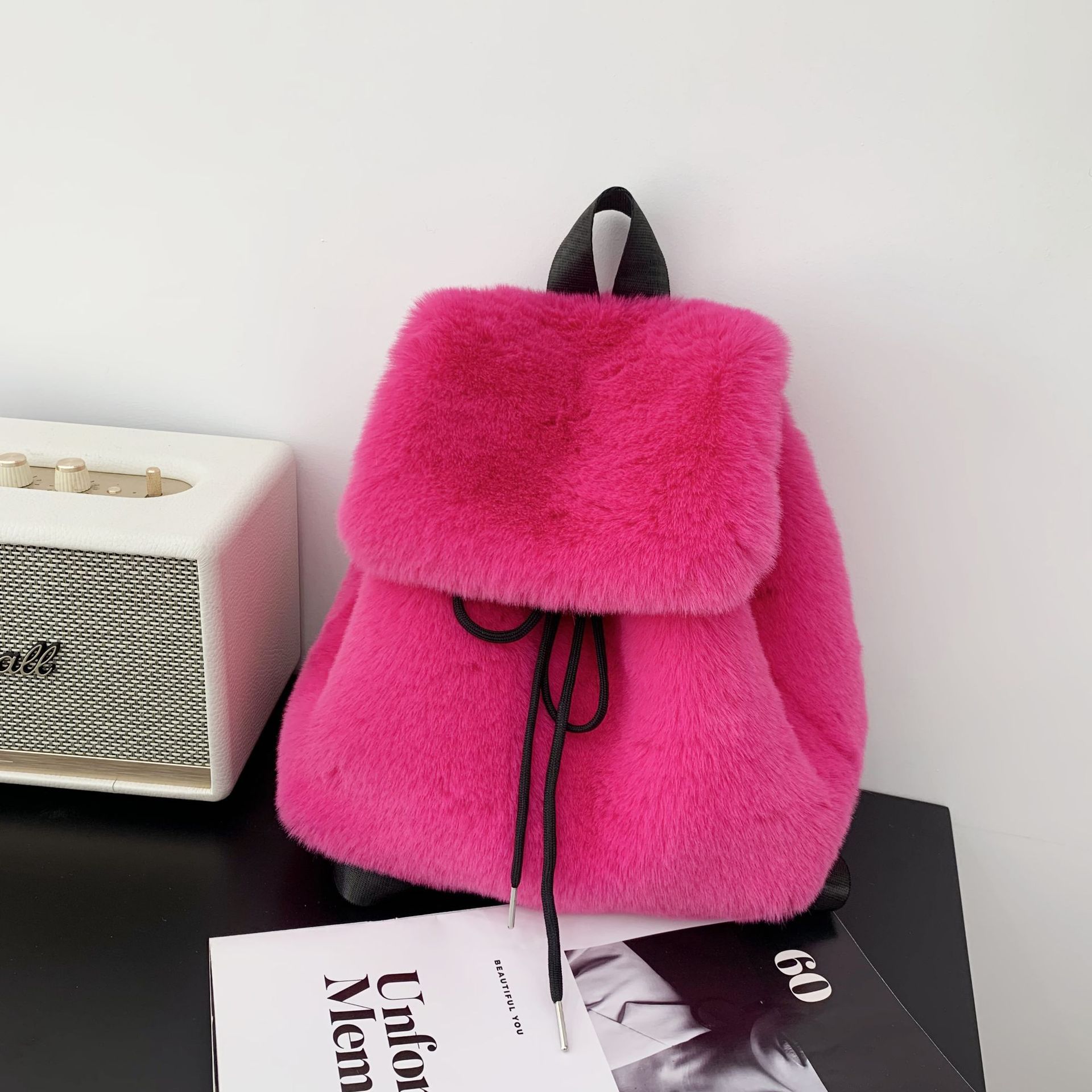 Women Faux Fox Fur Backpack So - Women Bags Max incelemesi ve fiyatı