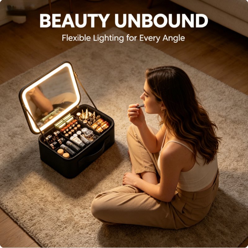 LED Lighted Travel Makeup Bag  - Women Vanity Bags incelemesi ve fiyatı