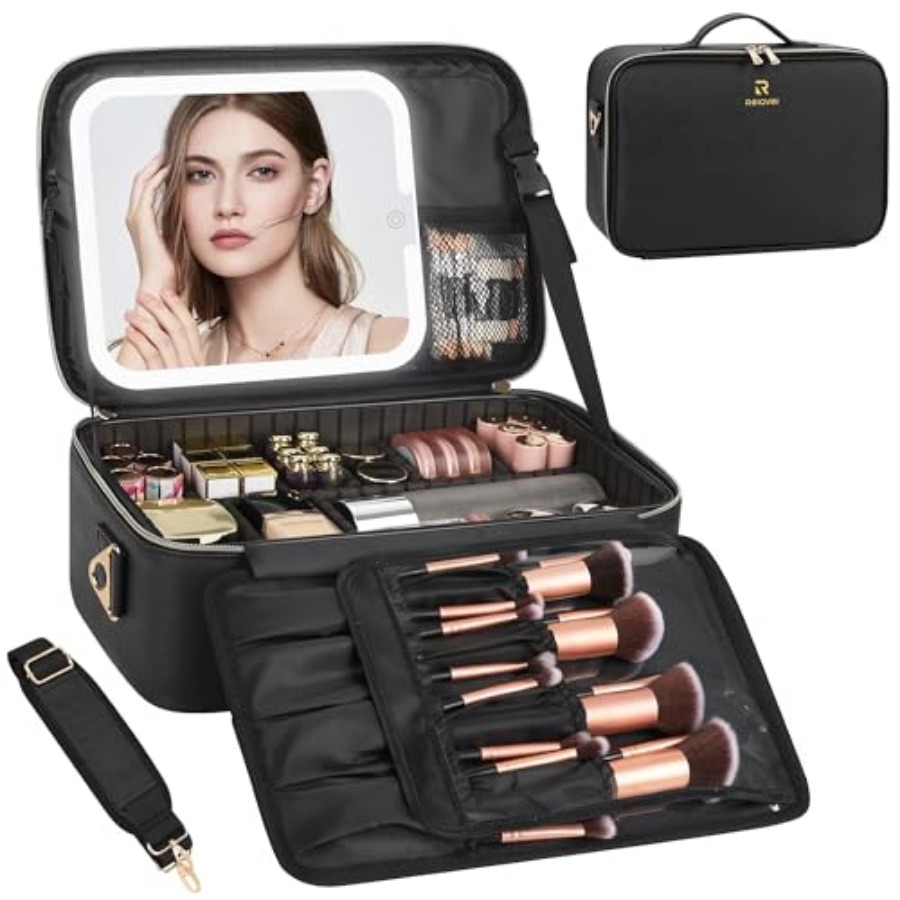 Makeup Bag with LED Mirror, Tr - Women Vanity Bags incelemesi ve fiyatı