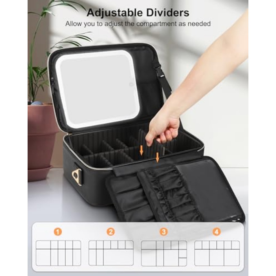 Makeup Bag with LED Mirror, Tr - Women Vanity Bags incelemesi ve fiyatı