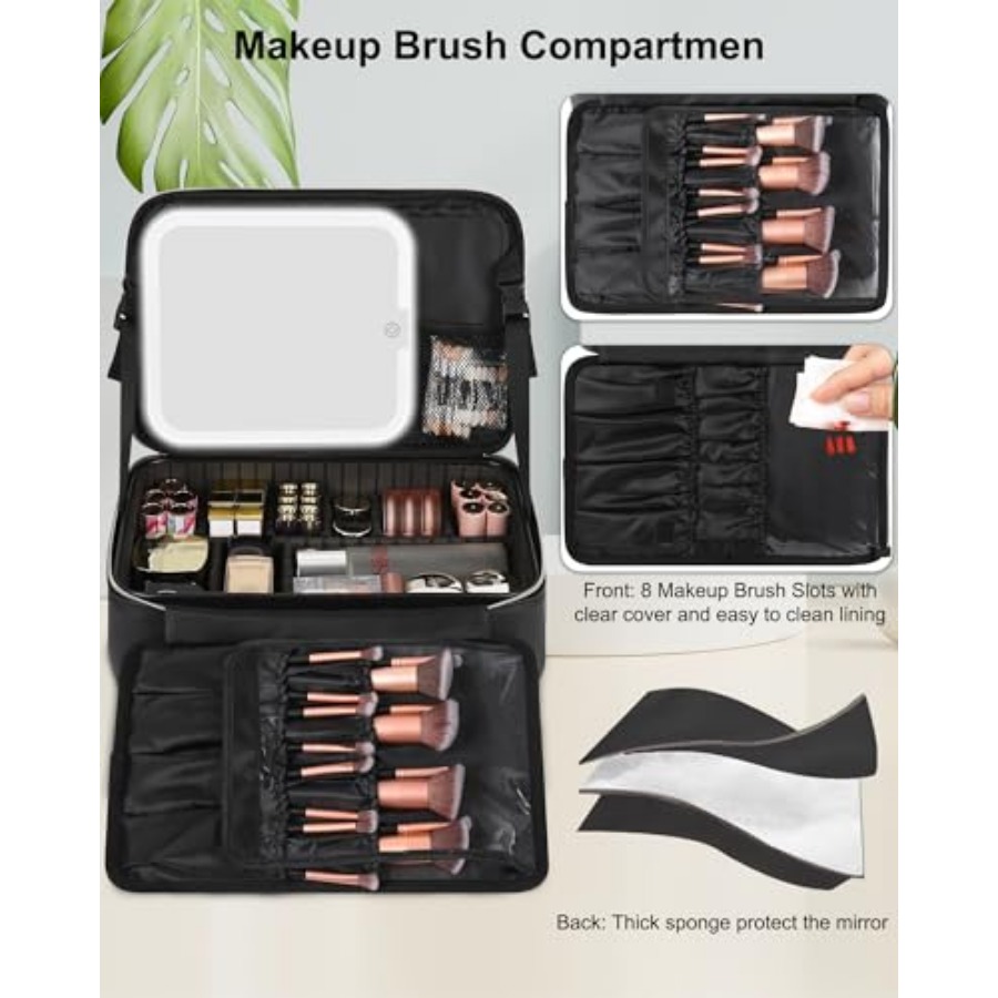 Makeup Bag with LED Mirror, Tr - Women Vanity Bags incelemesi ve fiyatı