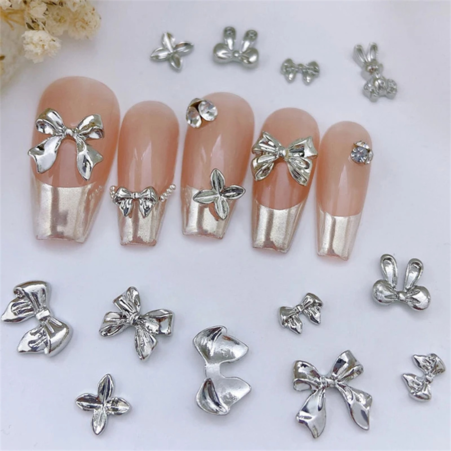 10pcs/Bag Metal 3D Bowknot Gre - Women Bags Grey incelemesi ve fiyatı