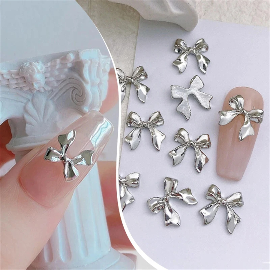 10pcs/Bag Metal 3D Bowknot Gre - Women Bags Grey incelemesi ve fiyatı
