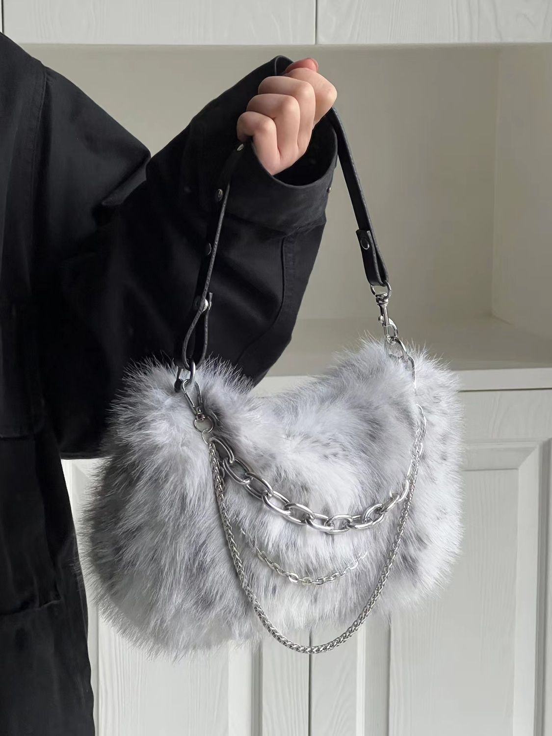 JIAERDI Vintage Y2K Handbag Wo - Women Bags Grey incelemesi ve fiyatı