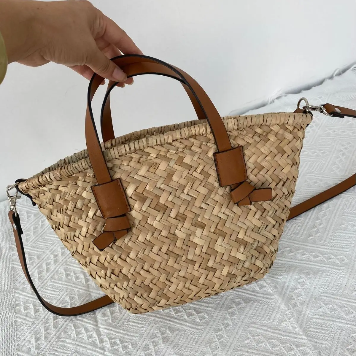 Bohemian Straw Basket Bag Hand - Basket Bag Wicker incelemesi ve fiyatı