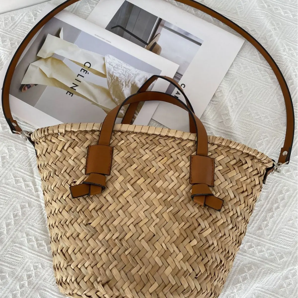 Bohemian Straw Basket Bag Hand - Basket Bag Wicker incelemesi ve fiyatı