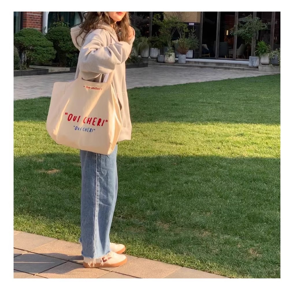 Versatile Double Striped Embro - Shopper Tote Canvas incelemesi ve fiyatı